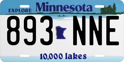 MN license plate 893NNE