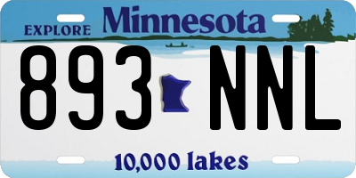 MN license plate 893NNL