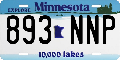 MN license plate 893NNP