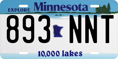 MN license plate 893NNT