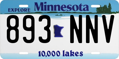 MN license plate 893NNV