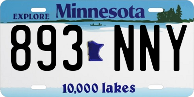 MN license plate 893NNY