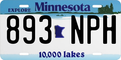 MN license plate 893NPH