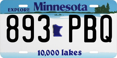 MN license plate 893PBQ