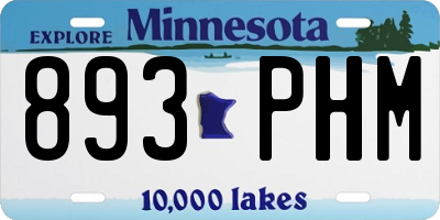 MN license plate 893PHM