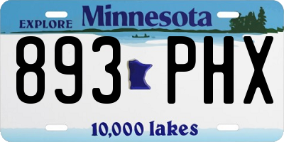 MN license plate 893PHX
