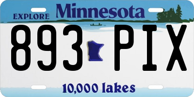 MN license plate 893PIX