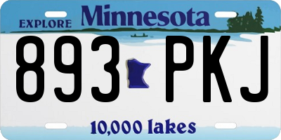 MN license plate 893PKJ