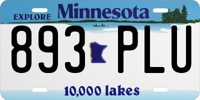 MN license plate 893PLU