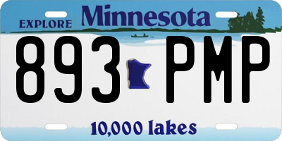 MN license plate 893PMP