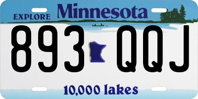 MN license plate 893QQJ