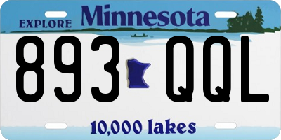 MN license plate 893QQL
