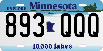 MN license plate 893QQQ