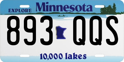 MN license plate 893QQS