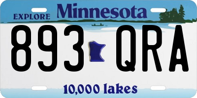 MN license plate 893QRA