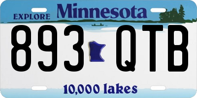 MN license plate 893QTB