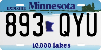 MN license plate 893QYU