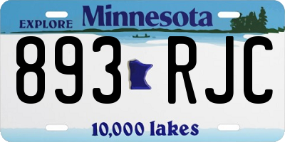 MN license plate 893RJC