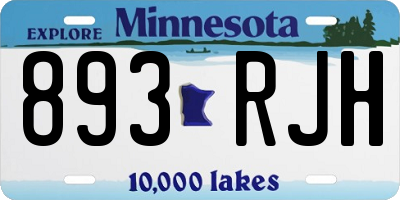 MN license plate 893RJH