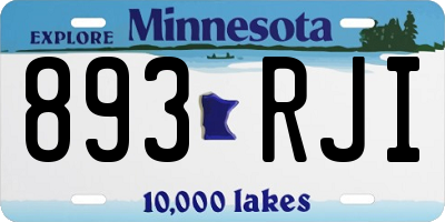 MN license plate 893RJI