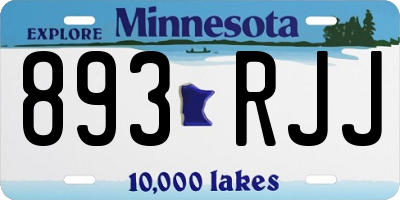 MN license plate 893RJJ