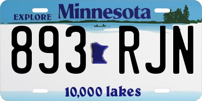 MN license plate 893RJN