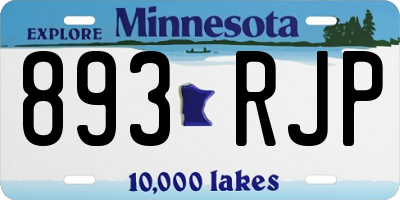 MN license plate 893RJP