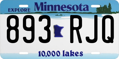 MN license plate 893RJQ