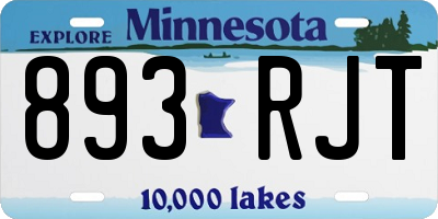 MN license plate 893RJT