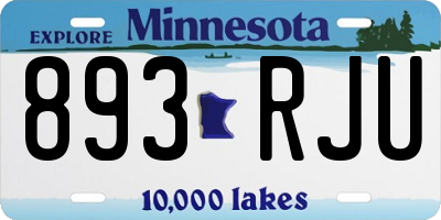 MN license plate 893RJU