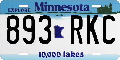 MN license plate 893RKC