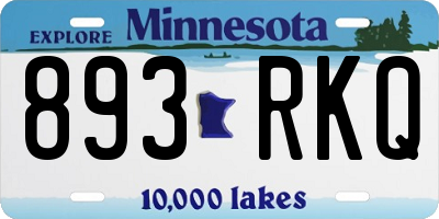 MN license plate 893RKQ