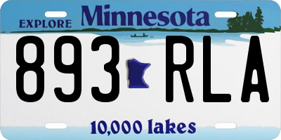 MN license plate 893RLA