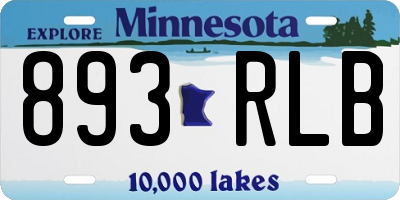 MN license plate 893RLB