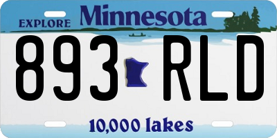 MN license plate 893RLD