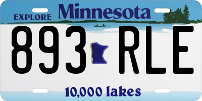 MN license plate 893RLE