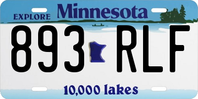 MN license plate 893RLF