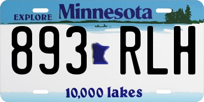 MN license plate 893RLH