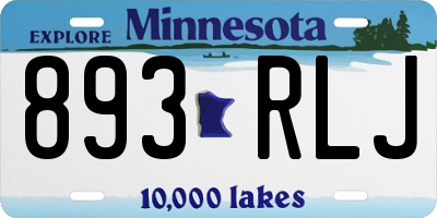 MN license plate 893RLJ