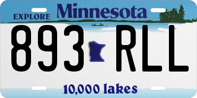 MN license plate 893RLL