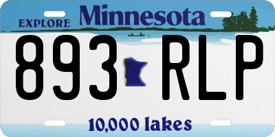 MN license plate 893RLP