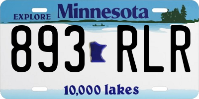 MN license plate 893RLR