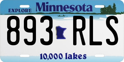 MN license plate 893RLS