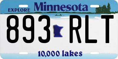 MN license plate 893RLT