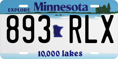 MN license plate 893RLX