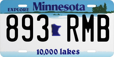 MN license plate 893RMB
