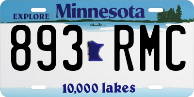 MN license plate 893RMC