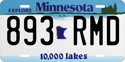 MN license plate 893RMD