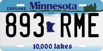 MN license plate 893RME