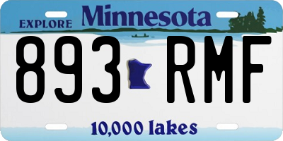 MN license plate 893RMF